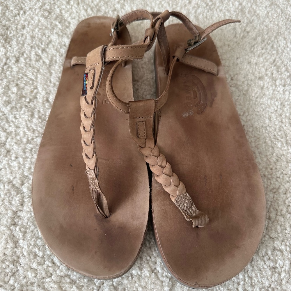 RAINBOW Sandals T-Street ankle braided leather
